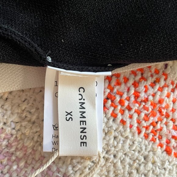 NWT Commense Black/White Contrast Button Sleeveless Mini Sweater Dress - Picture 7 of 13